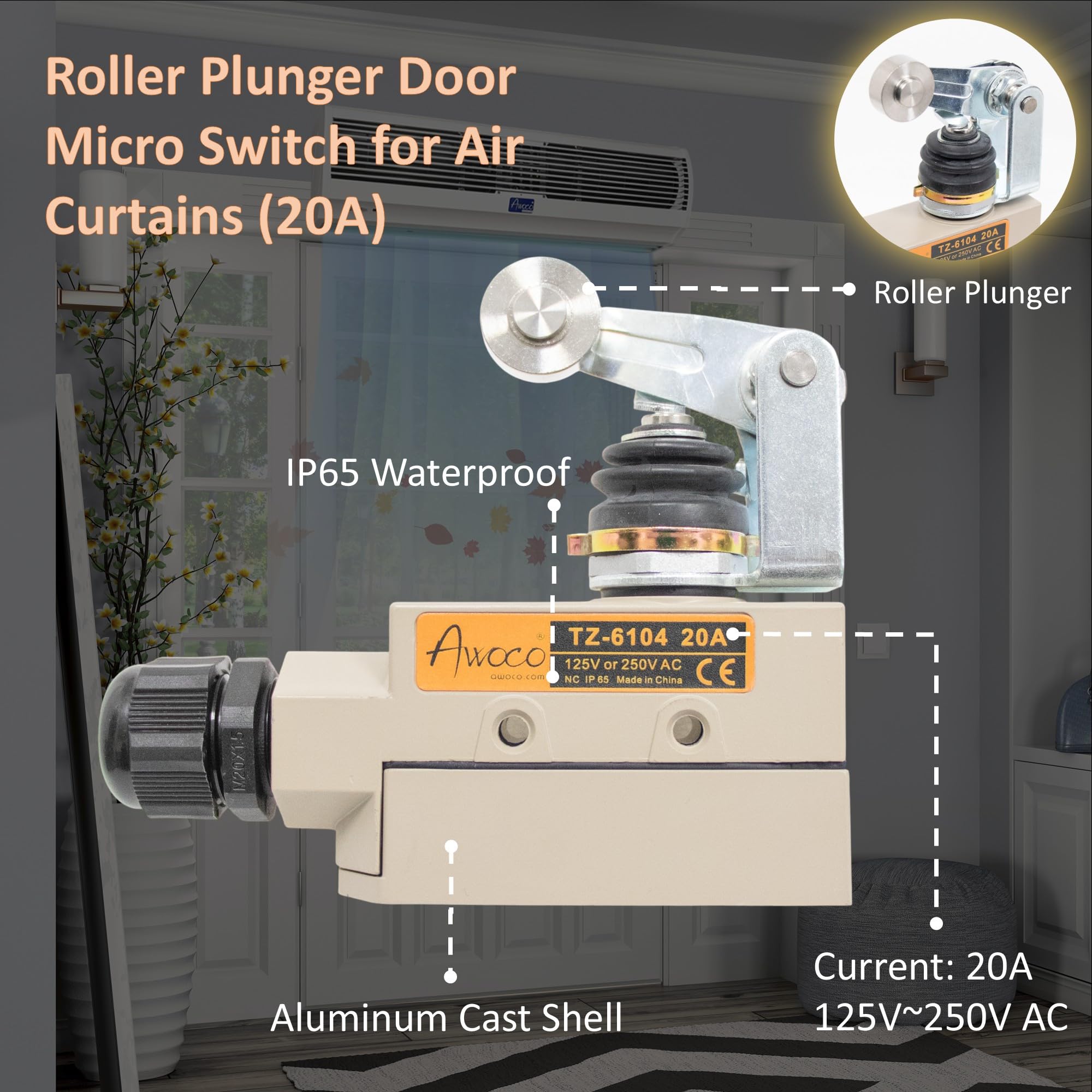 Amazon.com: Awoco Heavy Duty Commercial Door Micro Switch with